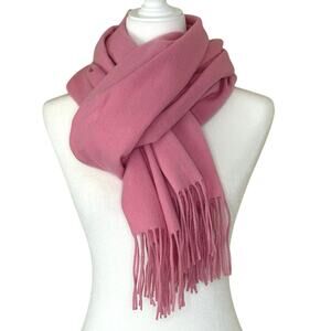 Ann Taylor 100% Cashmere Felt Scarf Wrap One Size | Pink | Cold Weather Luxe